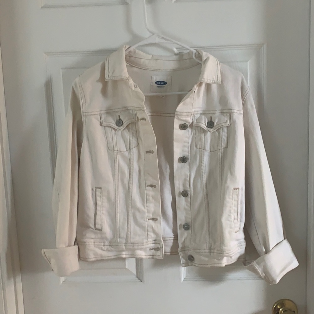 Size small white/cream denim jacket